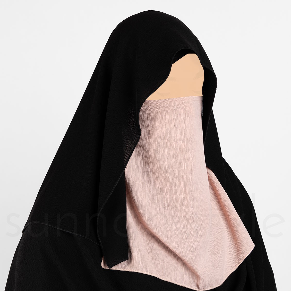 Sunnah Style Brushed Half Niqab Grapefruit